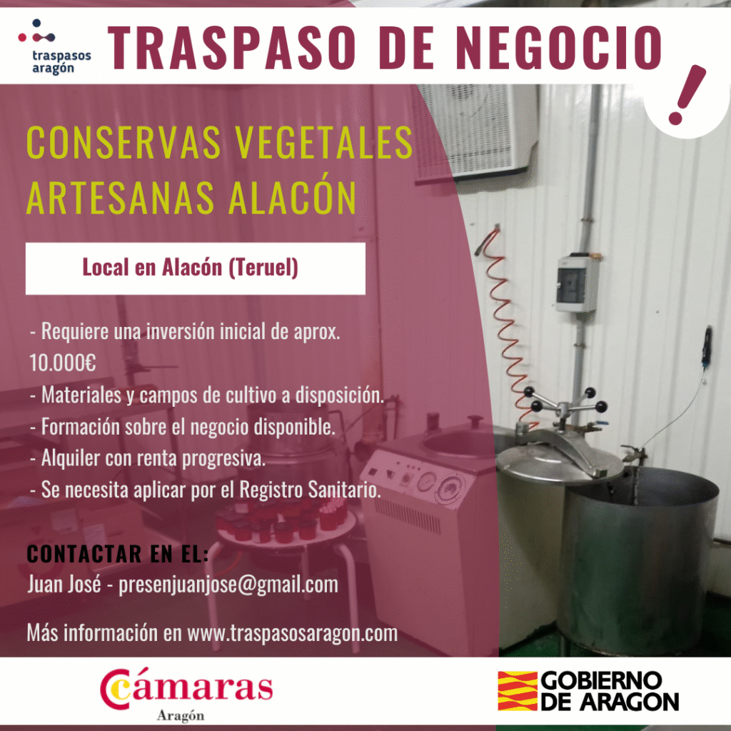 Cartel traspaso conservera Alacón