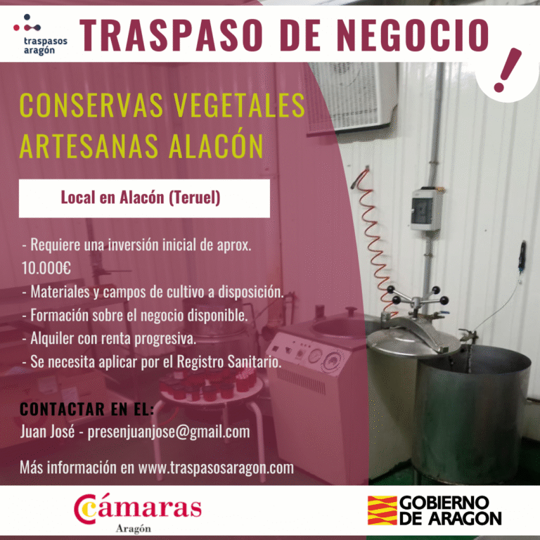 Cartel traspaso conservera Alacón